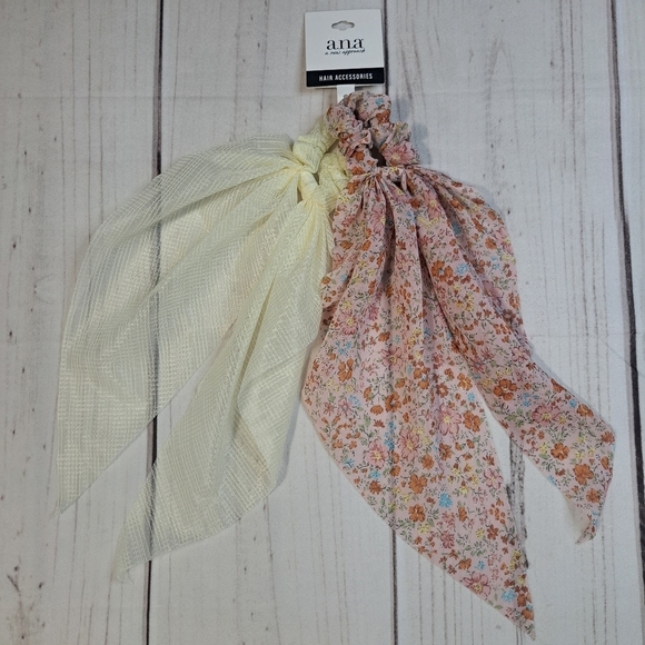 a.n.a Accessories - Ana Hair Accessories Floral and Yellow Scrunchie Scarves